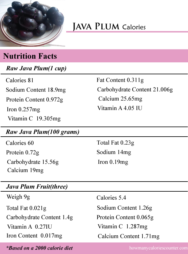 Java Plum Calories