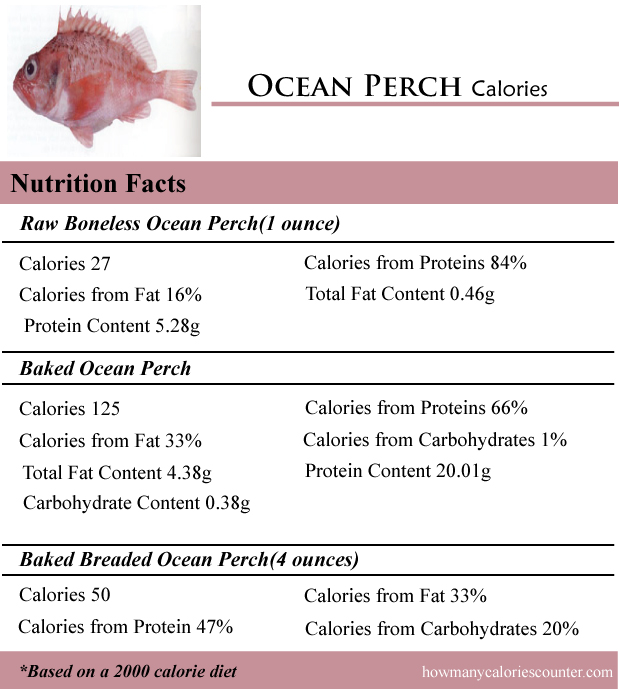 Ocean Perch Calories