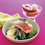 Salmon salad with vinaigrette